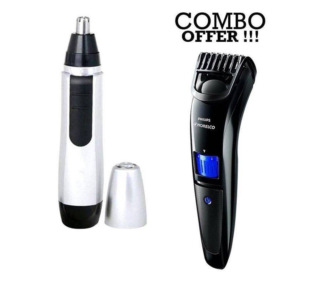 Philips QT-4000 Trimmer + Nose and Ear Trimmer combo offer 