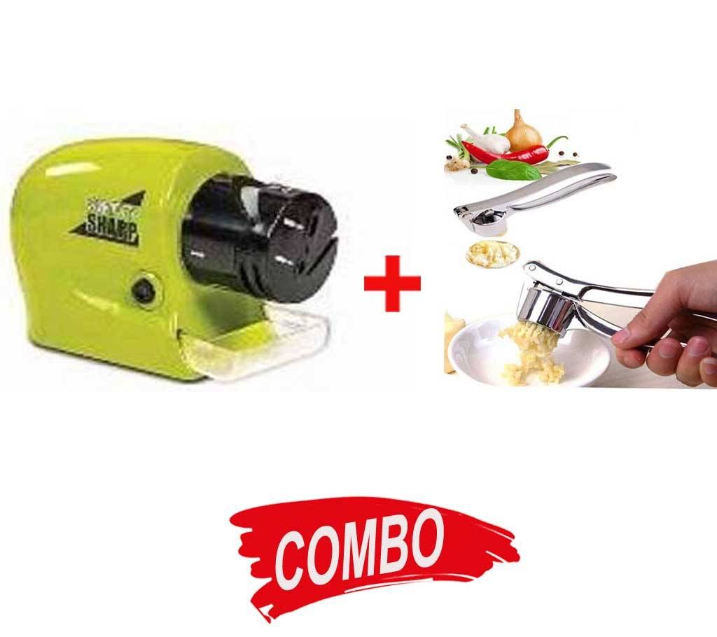 Swifty Sharp motorized knife sharpener+Garlic peeler Combo