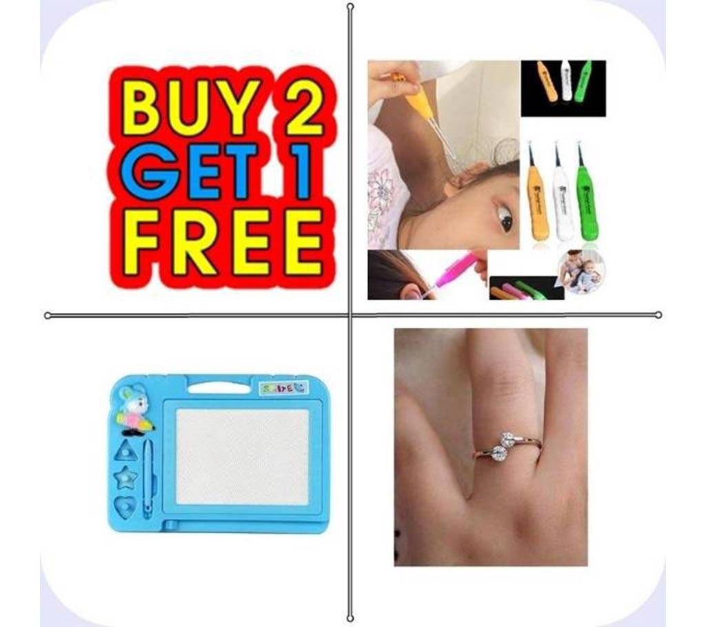 Ear Cleaner + Magic Board + Finger Ring- Buy 2 Get 1 Free