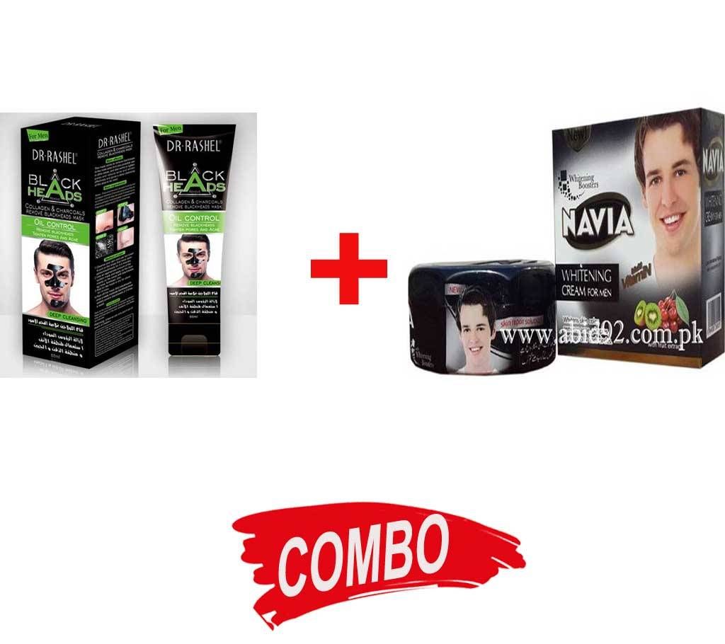 Dr. Rashel Blackhead Removal Mask + Navia whitening cream for men 30g PK Combo Offer
