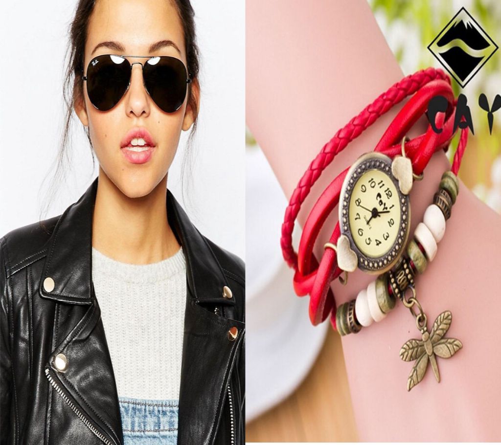 Women Wrist Watch & Sunglass combo Offer