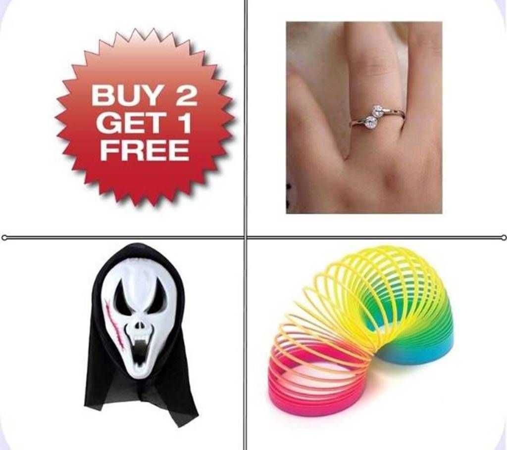 Finger Ring + Mask +Toy Rainbow Spring - Buy 2 Get 1 Free