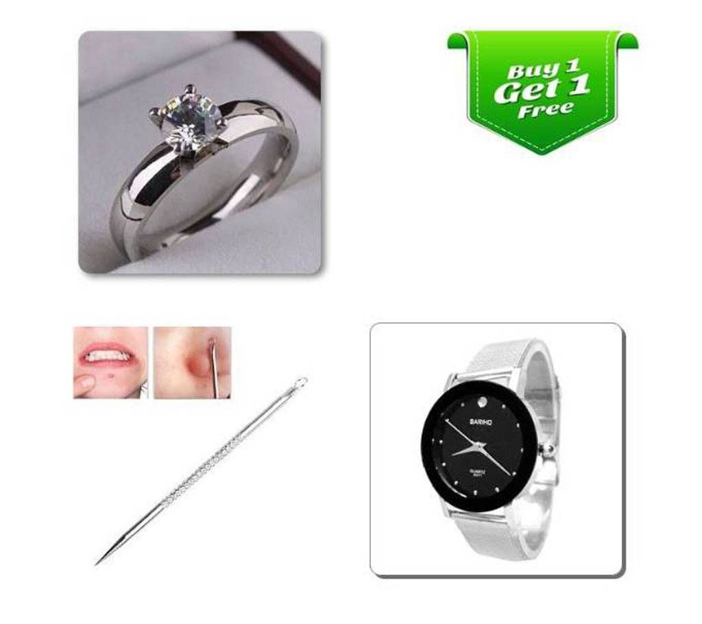 Finger Ring-Watch-Blackhead Remover Combo
