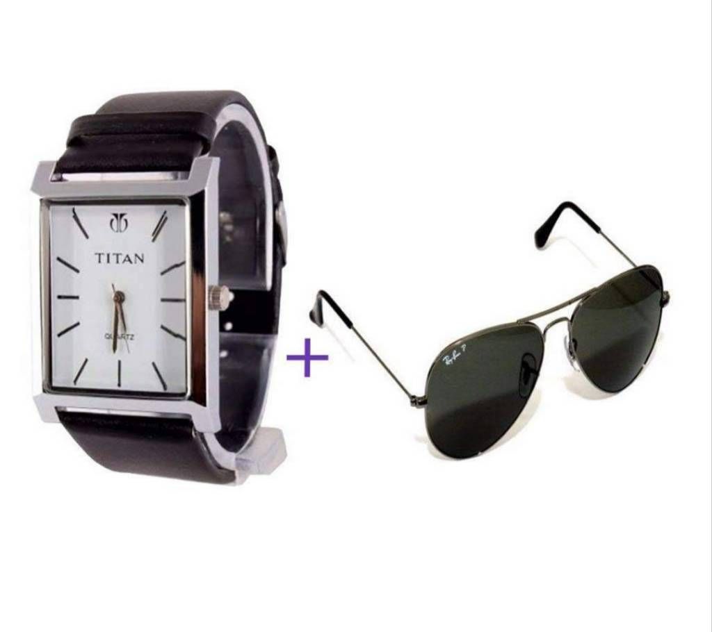 Ray Ban + Titan gents watch - Combo Offer
