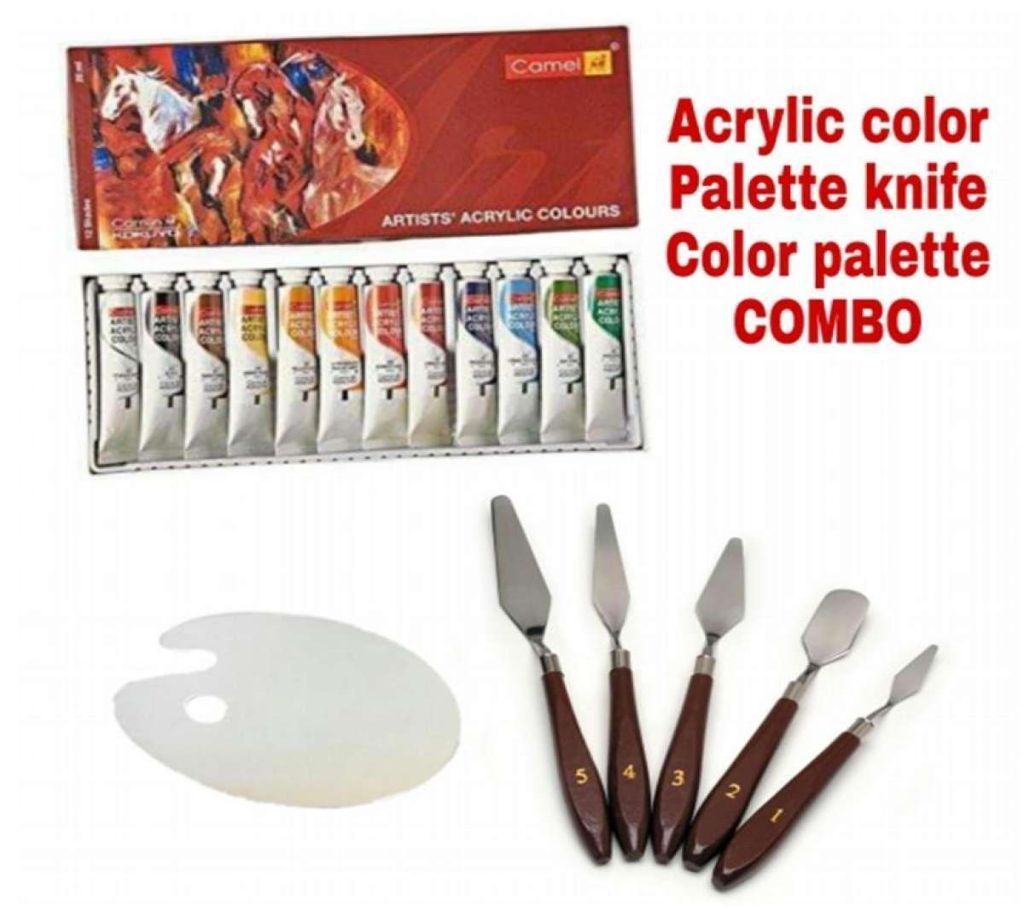 Camel Artists Acrylic Color set Palette Knife Set Color Palette COMBO