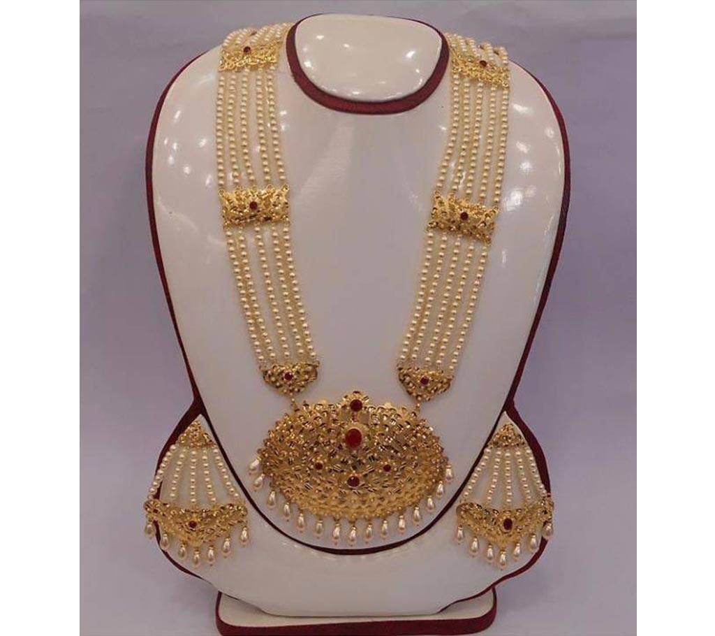 Gold Plated Necklace + Matching Ear ring