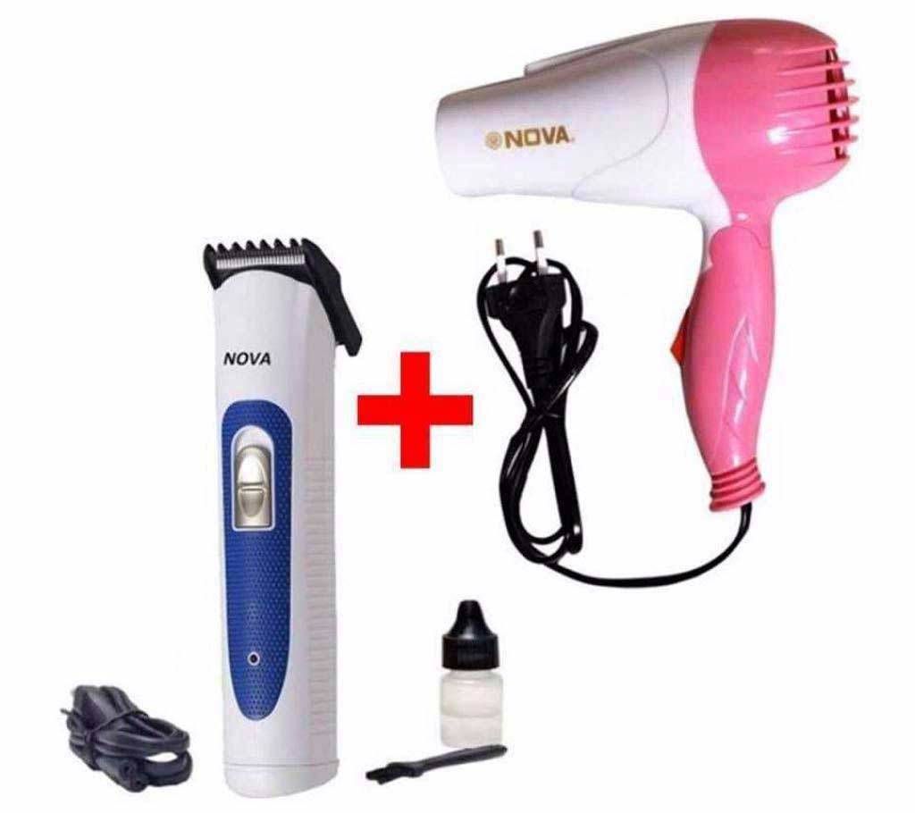Nova trimmer+Hair dryer combo offer 