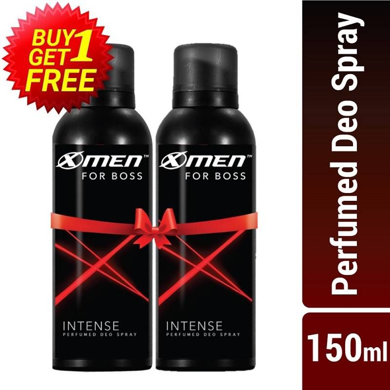 X Men For Boss Perfume Premium Deo Spray Intense 150ml (Buy 1 Get 1 Free)