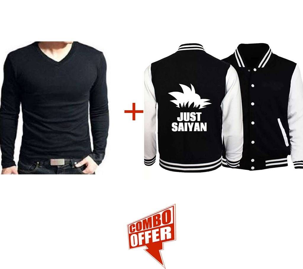 Mens Winter Jacket  -Just Saiyan - OKB + Full Sleeve T shirt Vol 1 - 04 - DFW Combo Offer 