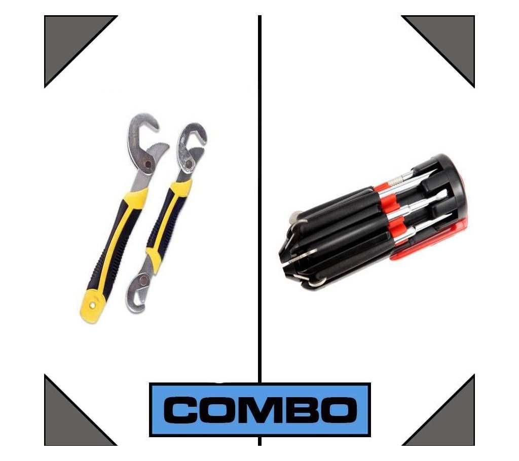 Snap N Grip Tool and 8 in 1 Portable Screwdriver Combo