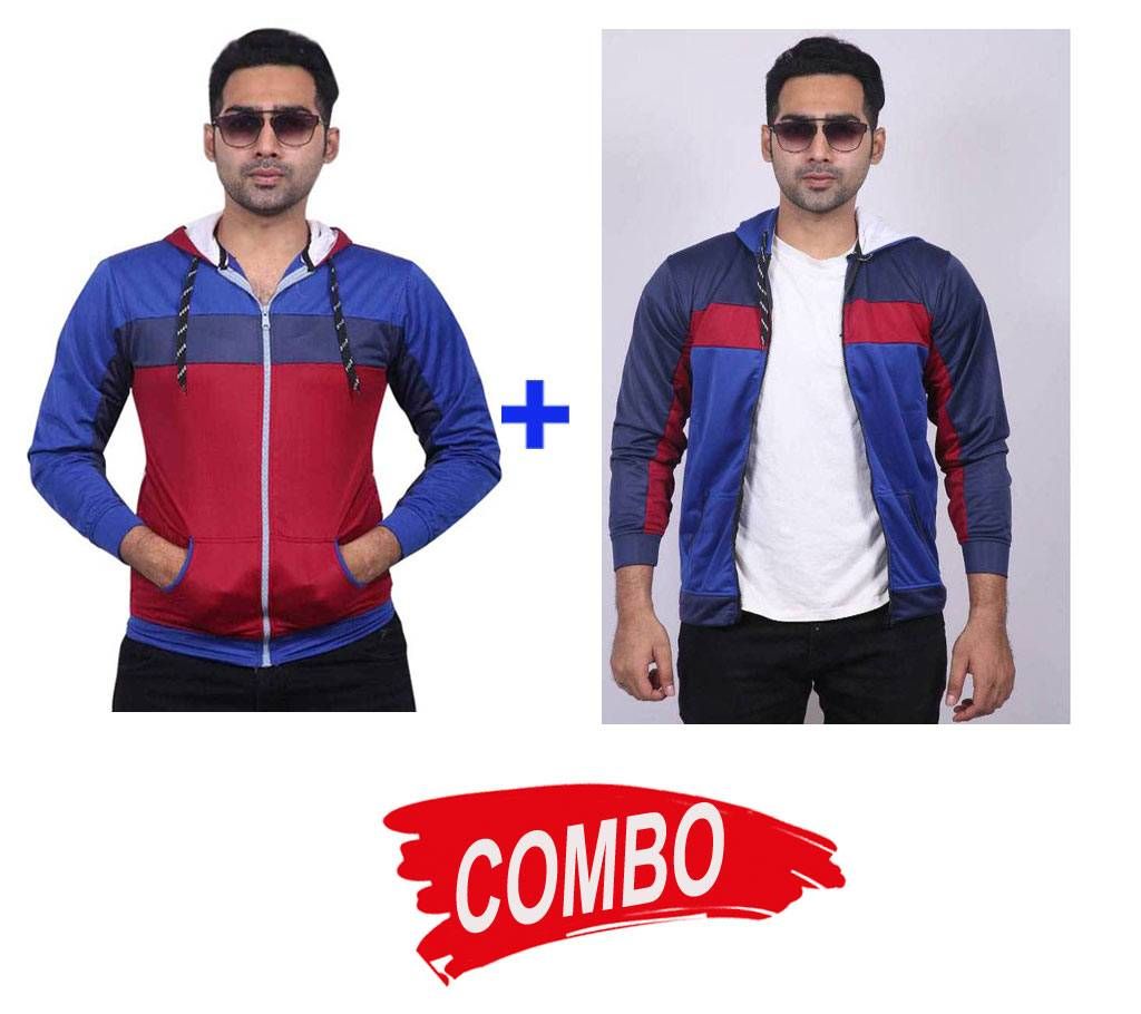 Menz full sleeve Hoddie-Red + Menz full sleeve Hoddie-Blue