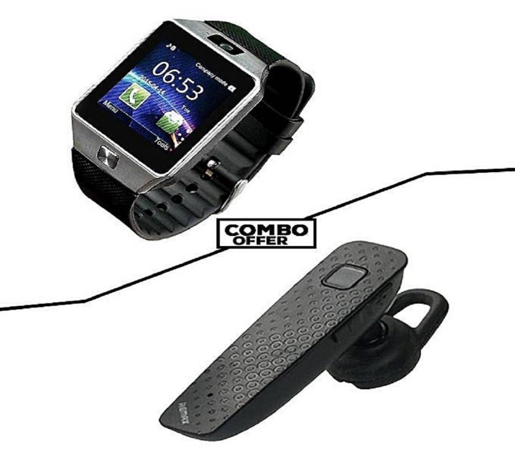 Combo of G6 SmartWatch Single SIM and T7 Bluetooth Headset