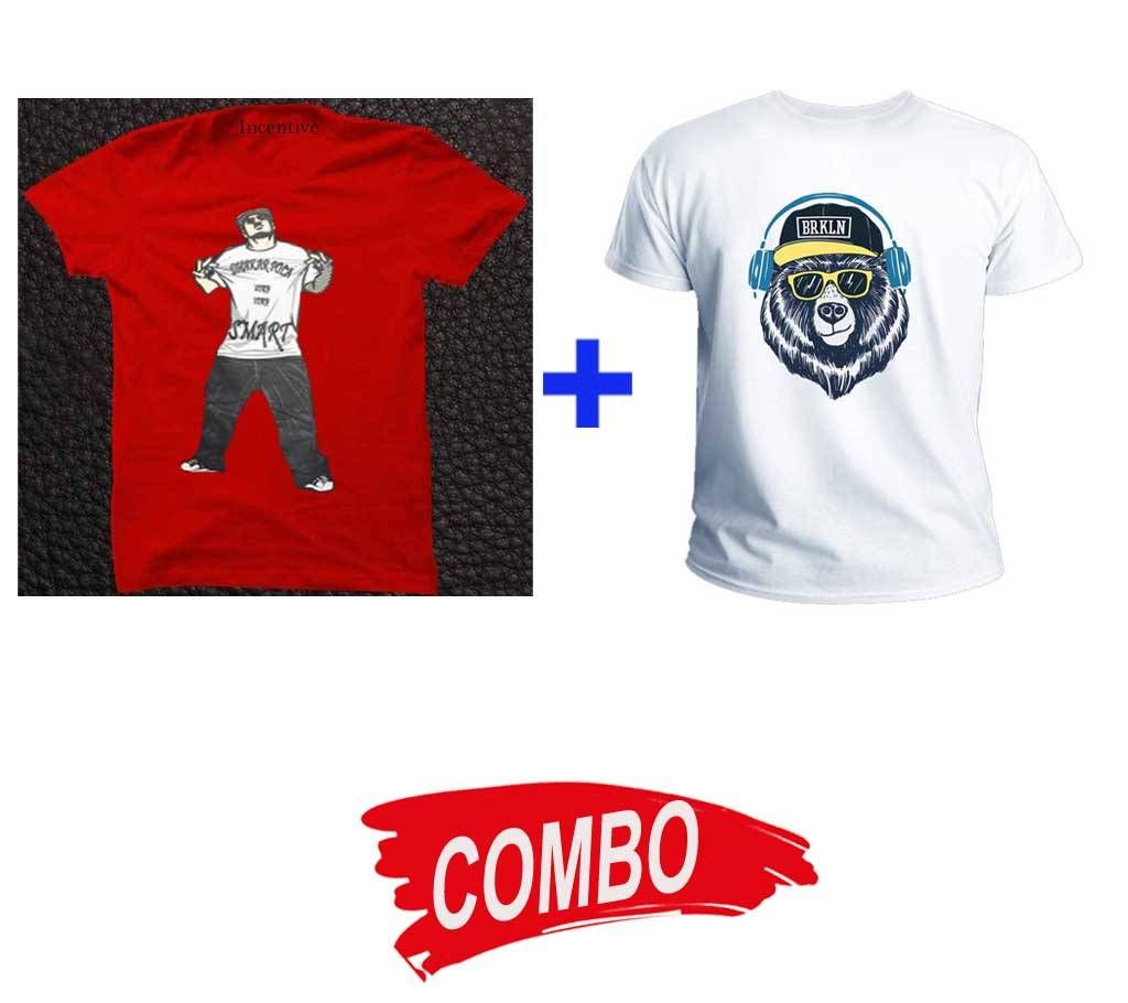 Men's Half Sleeve T- shirt + Men's half sleeve T- shirt