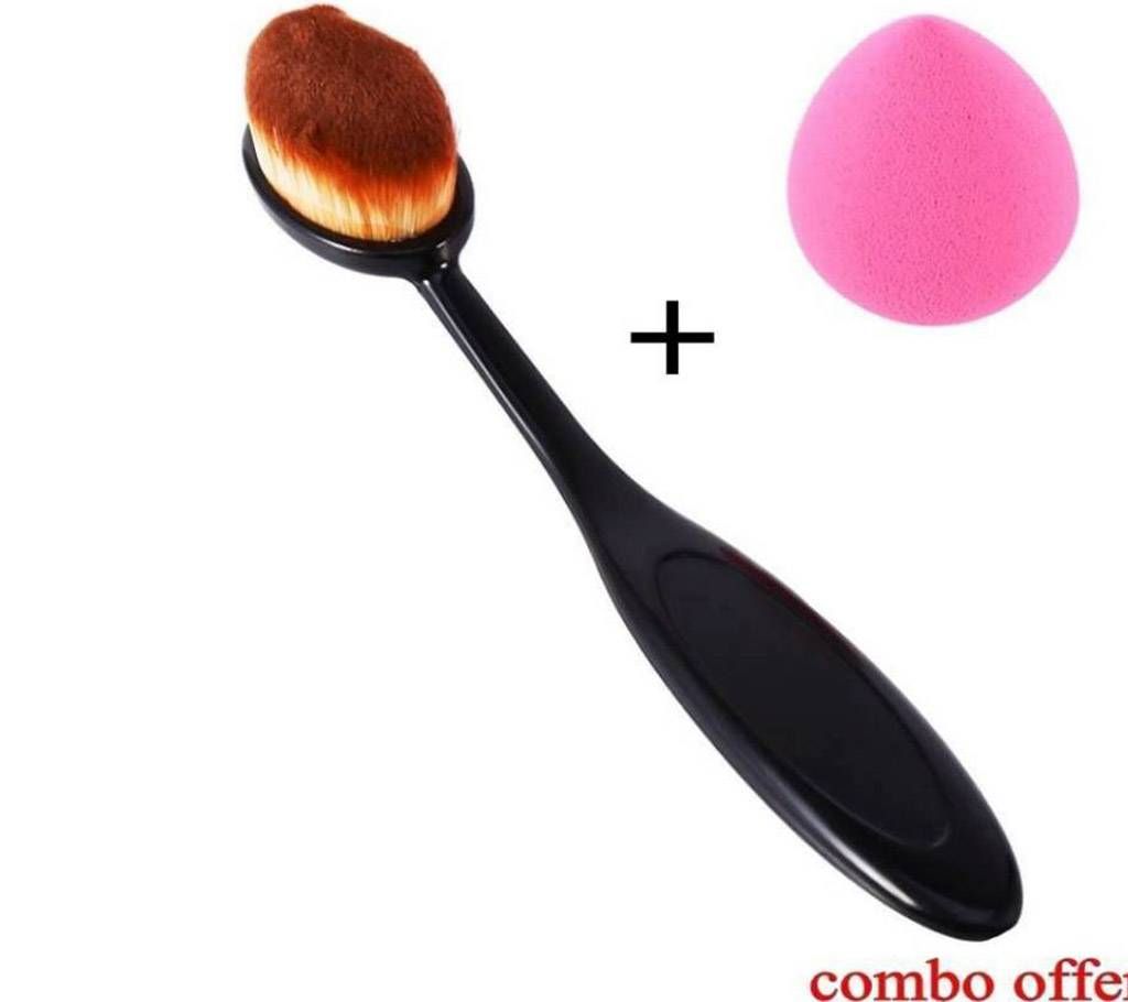 Shape Cosmetic Foundation Makeup Brush Oval Powder Puff