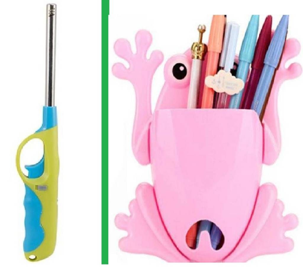 Kitchen Gas Light & Frog Shape Pen Holder Combo 