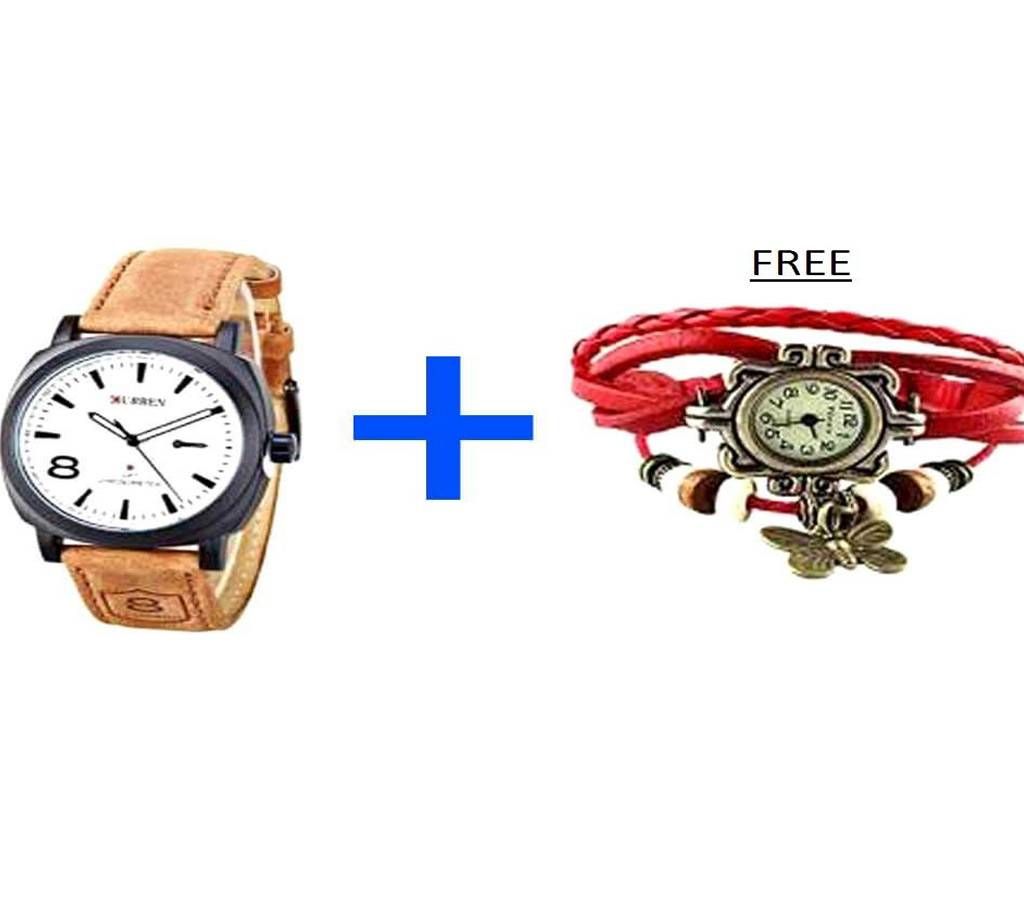 curren gents watch ladies watch free 