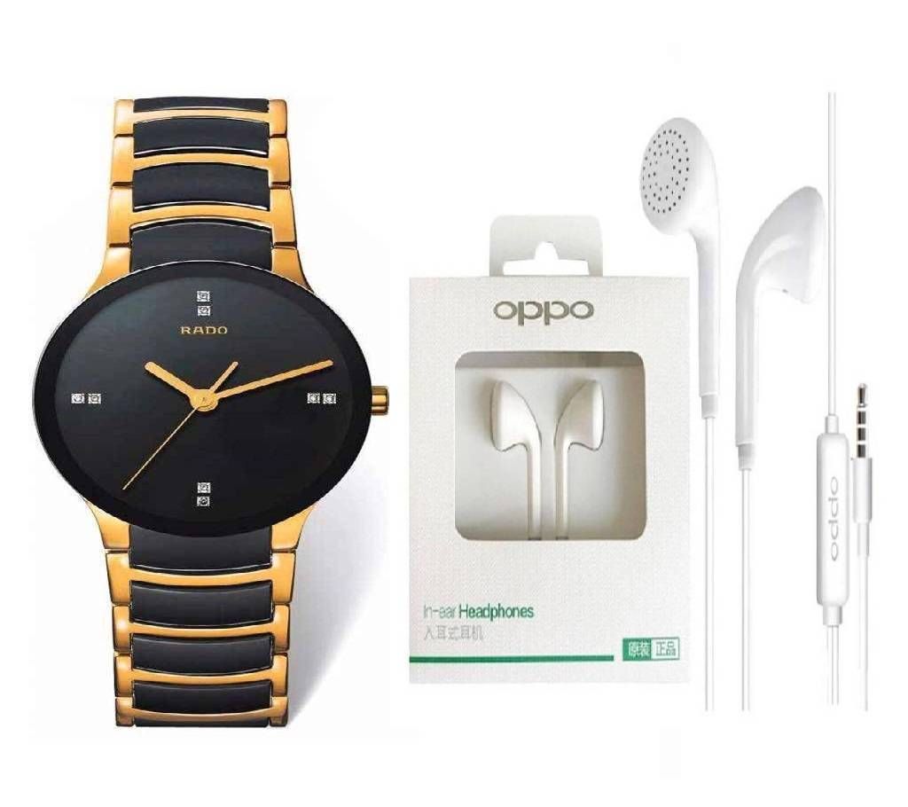 Combo Of RADO Watch & OPPO Ear phone 