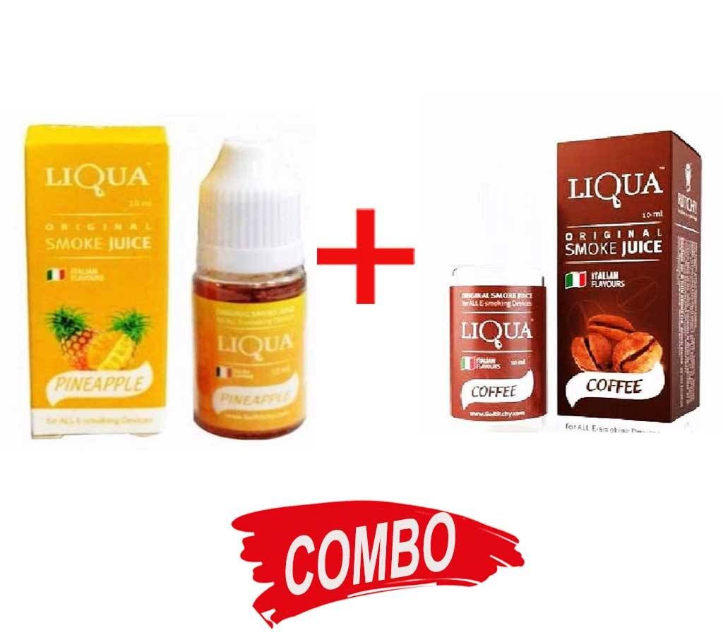 LIQUA Pineapple Flavour + Coffie Flavour E-Liquid Combo Offer