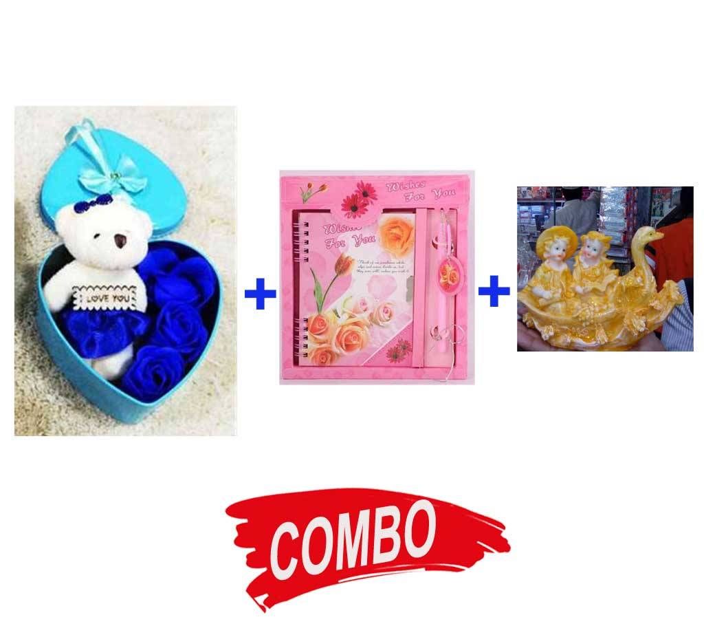 Valentine -Sweet Love Gift Box+ Valentine Gift+Valentine Lock Diary Gift Set Combo Offer