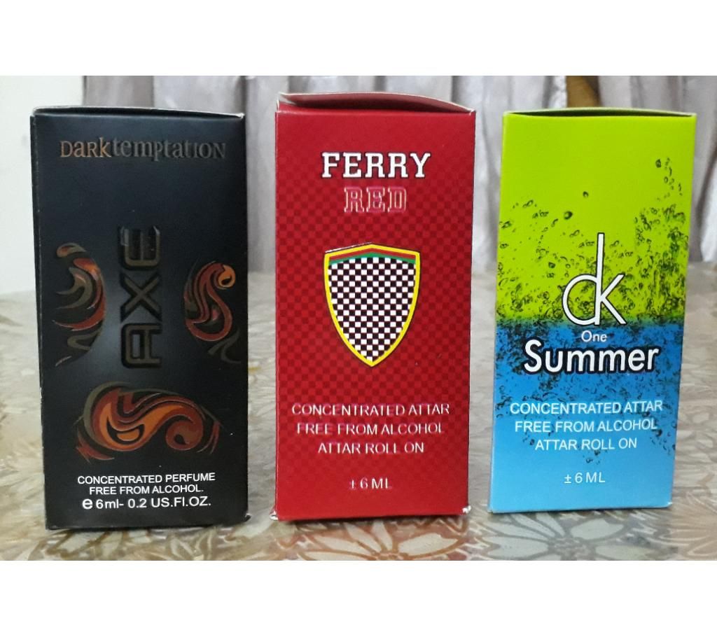 3pcs Combo roll on perfume(Attar) -6ml-BD