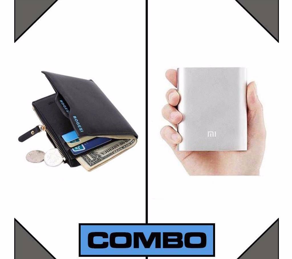 Bogesi Wallet + Mi 10000 mAh Power Bank