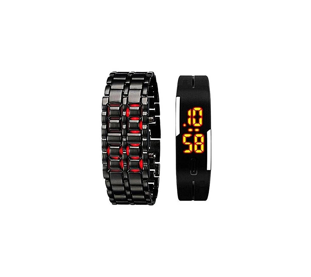 Combo Samurai LED watch and LED watch