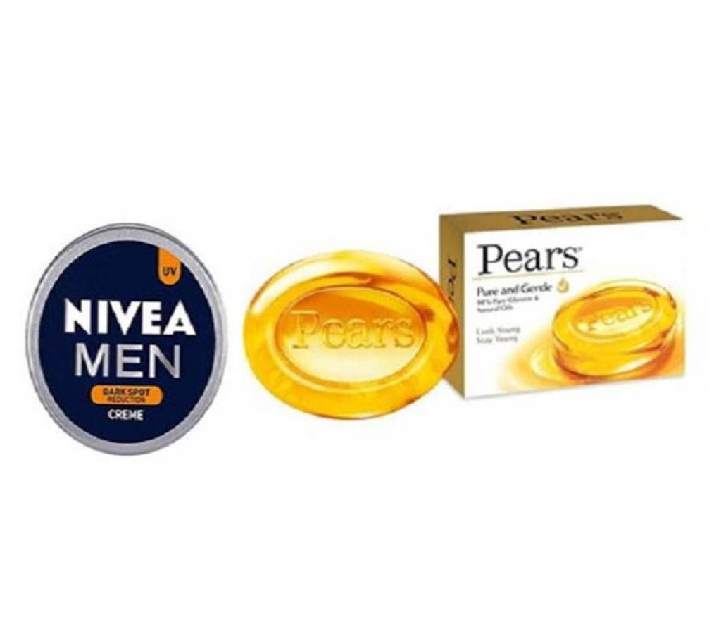 Pears Pure And Gentle Soap Bar & NIVEA MEN DARK SPOT REDUCTION