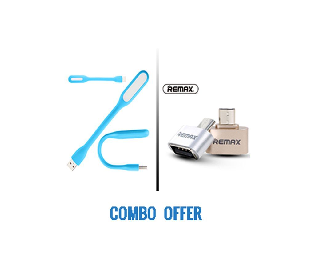 2 In 1 Combo of Remax Otg And Usb light