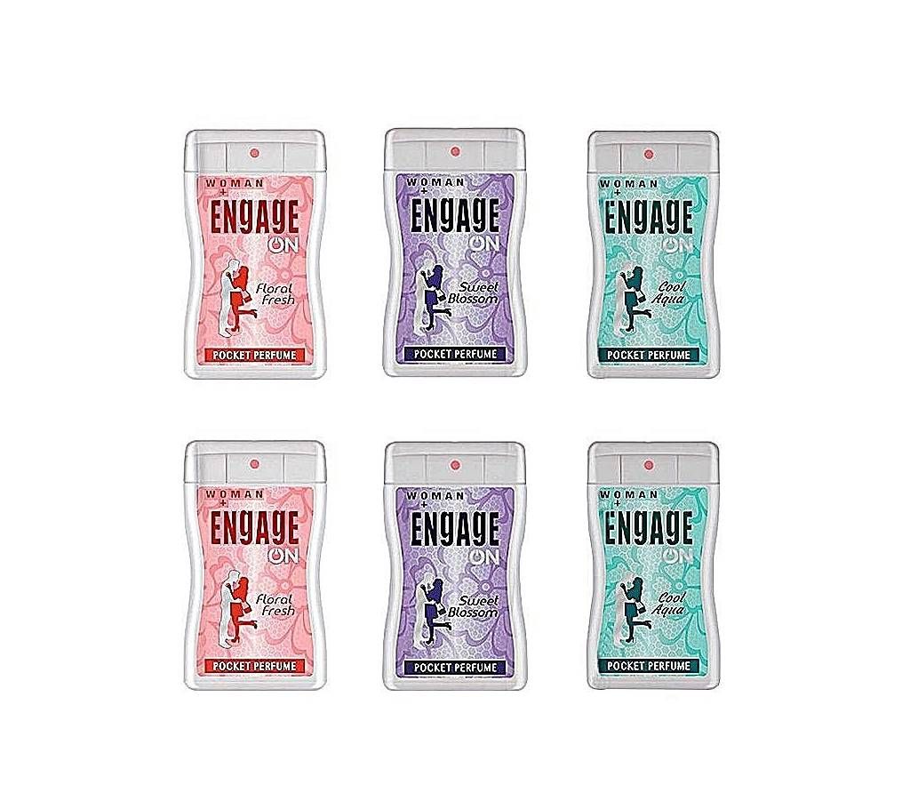 ENGAGE Combo Of 6 On Pocket Perfume For Women - 18 ml India 