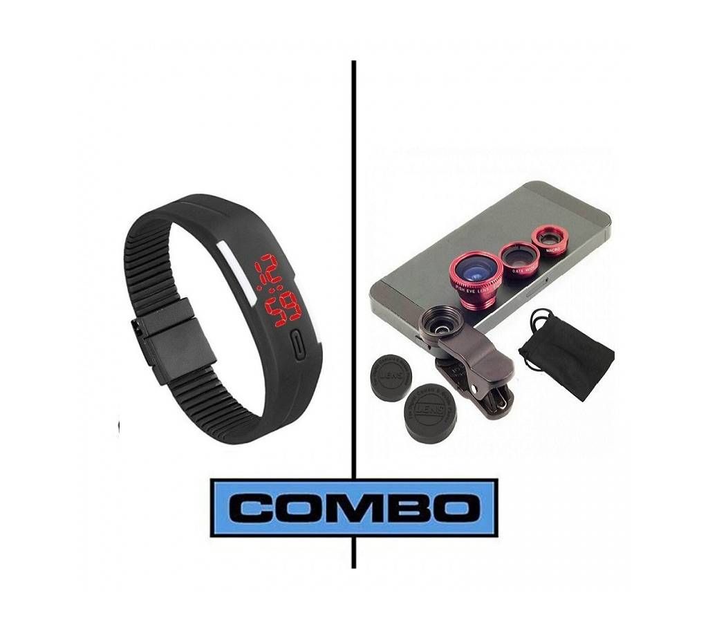 Combo offer LED Watch + Clip Lens 
