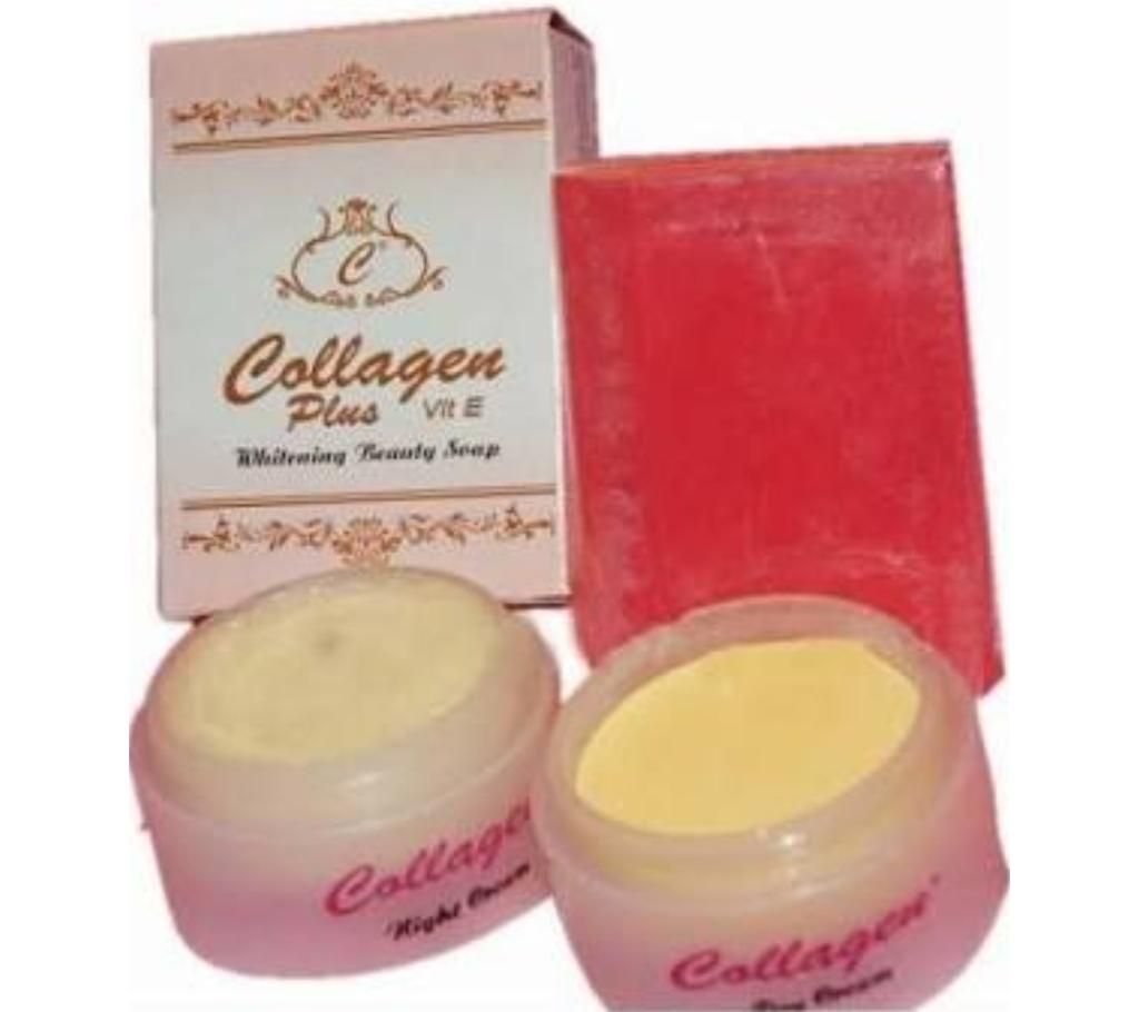 Collagen Plus Vit E Day Cream-Night Cream-Soap Full Set