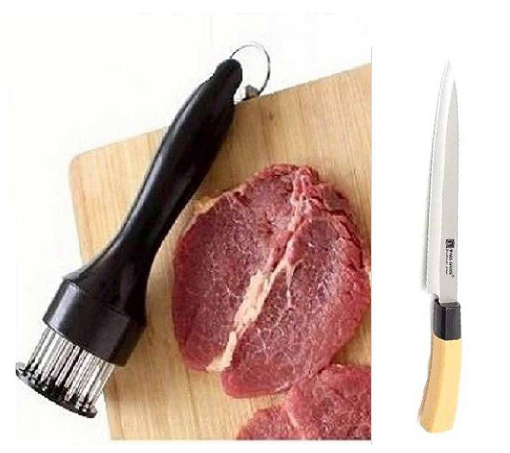 Combo of Mitt Tenderizer + Kitchen Wooden Handle Small Slim Nike
