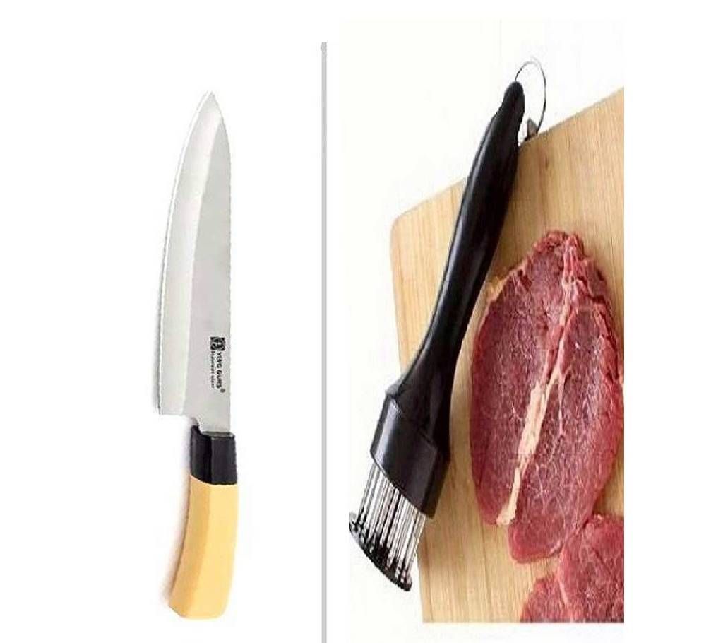 Combo of Meet Tenderizer + Kitchen Knife