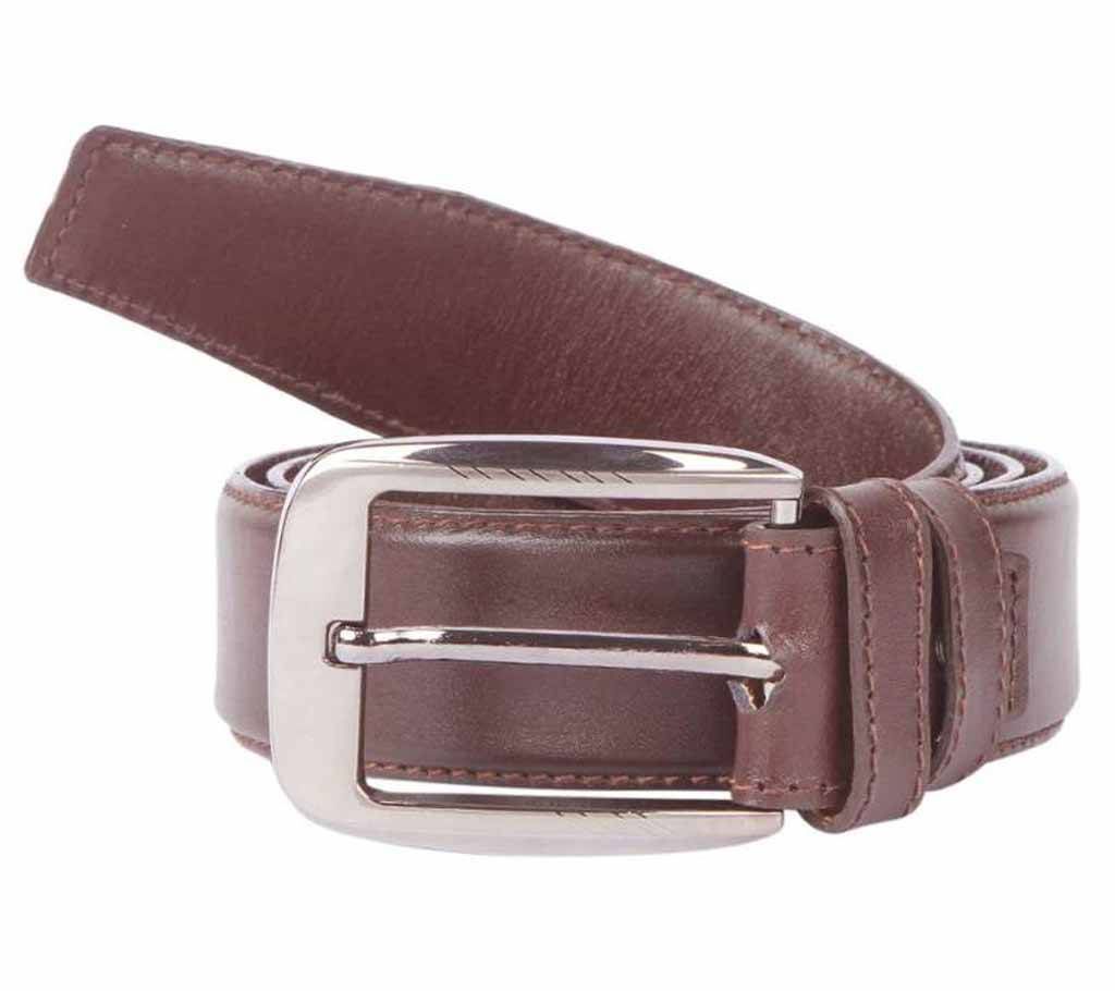 Chocolate Leather Formal Belt  for Men+Black Leather Formal Belt  for Men Combo im06