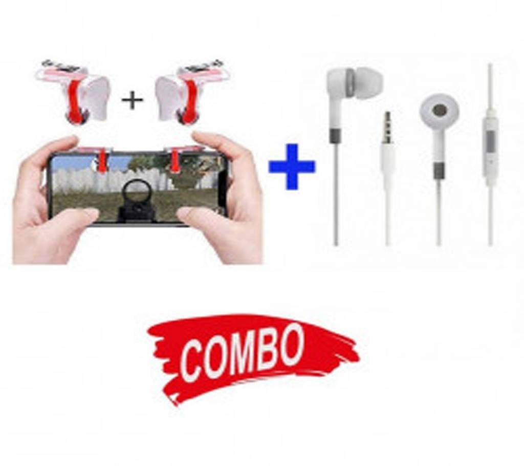 PUBG and Shooting Game Controller + MI-HEADPHONE (Copy) Combo