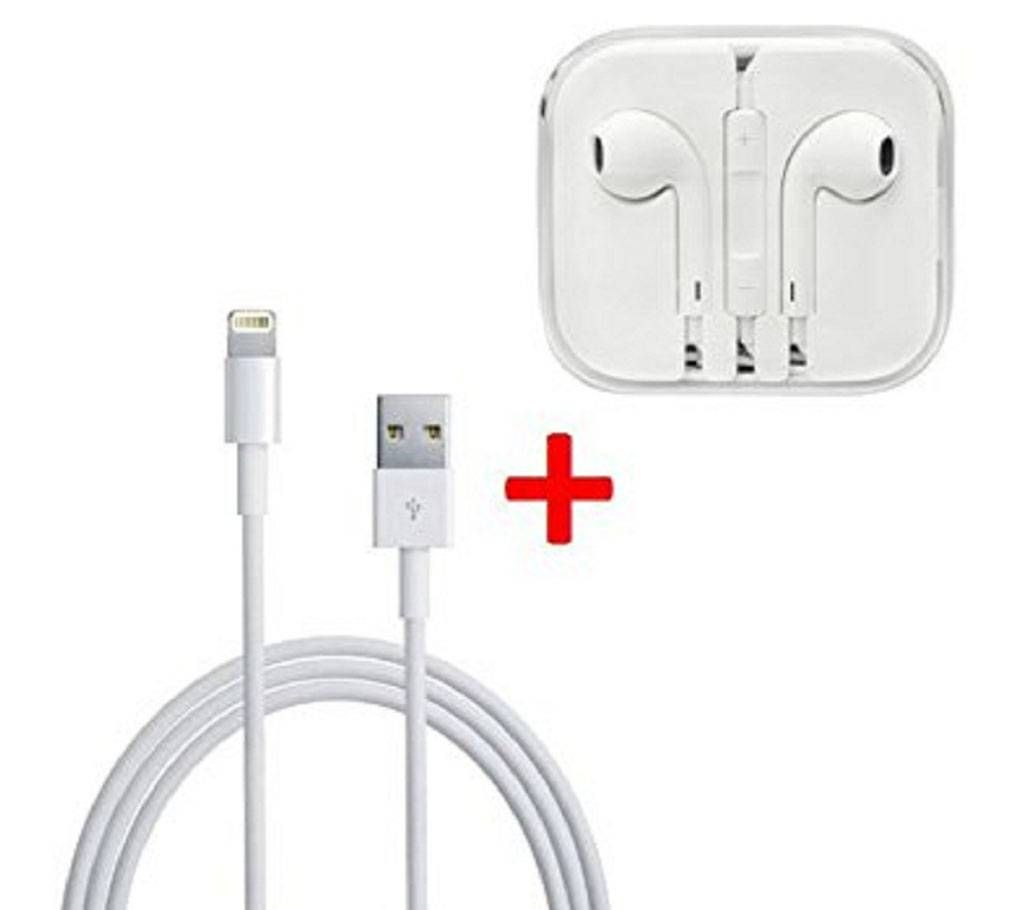 iPhone 5 data cable + earphone (copy)
