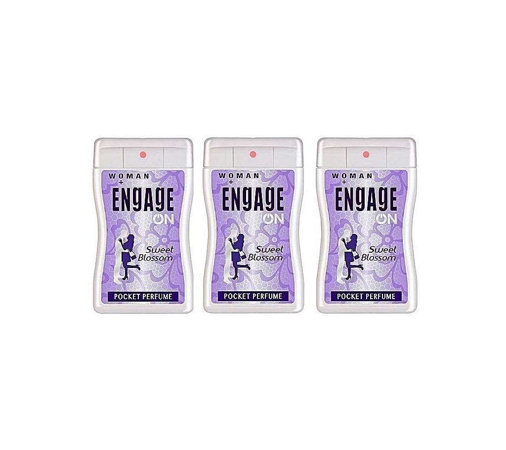ENGAGE Combo Of 3 On Sweet Blossom Pocket Perfume For Women - 18 ml India 