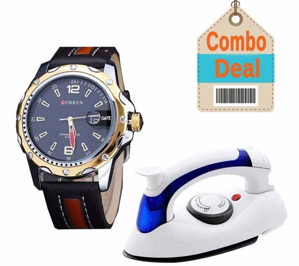 Curren watch+Folding iron combo offer 