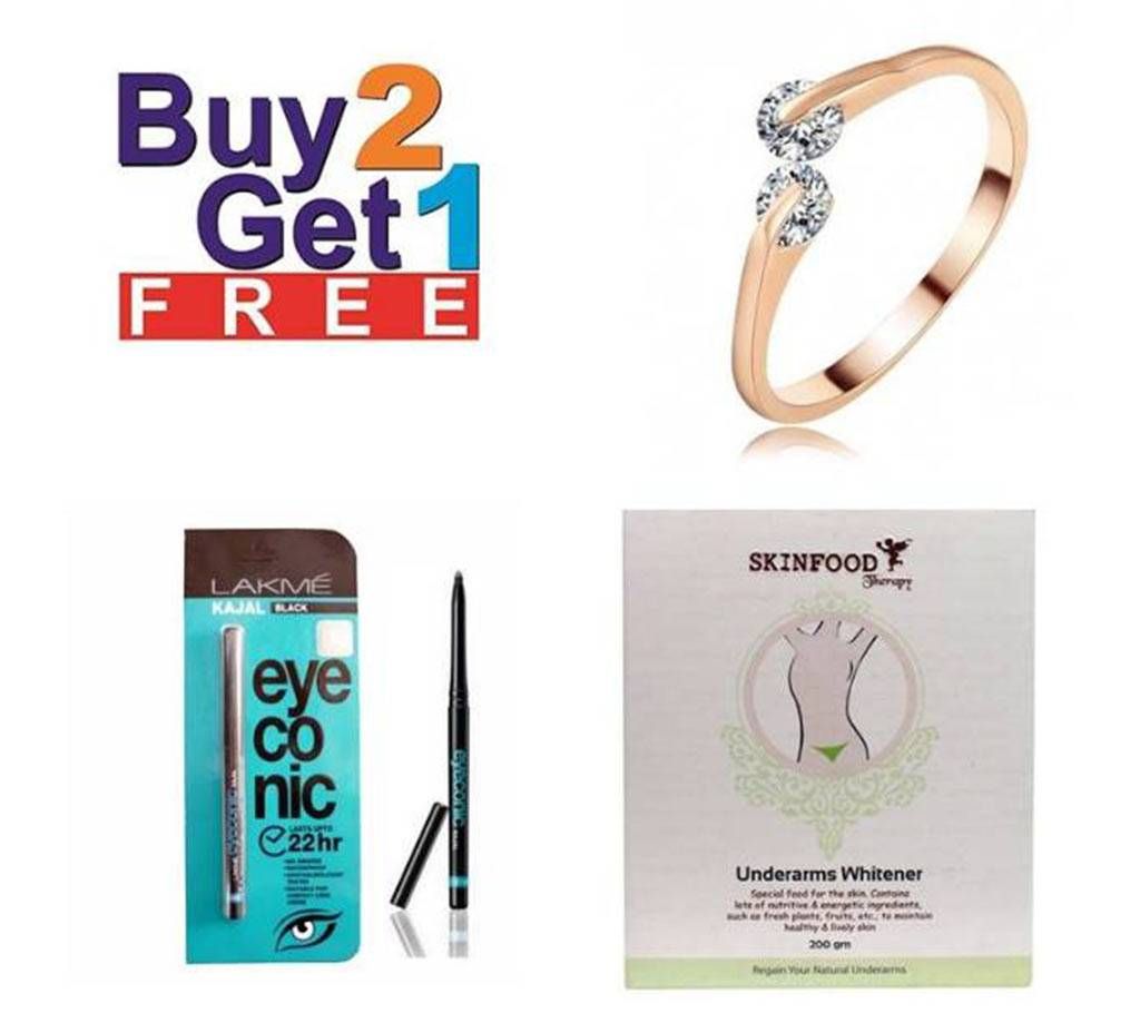 Buy Two Finger Ring + Skin Food & Get One Eyeconic Kajal Free