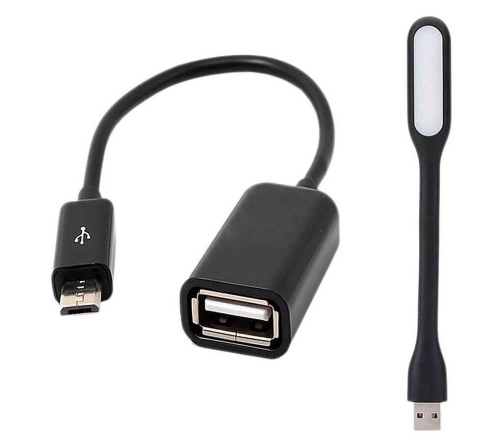 OTG Cable + Usb Light Combo Offer