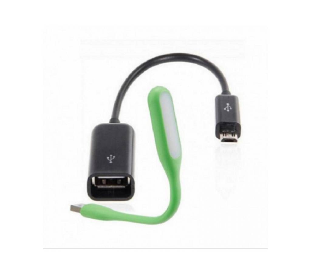 OTG Cable + USB Light combo