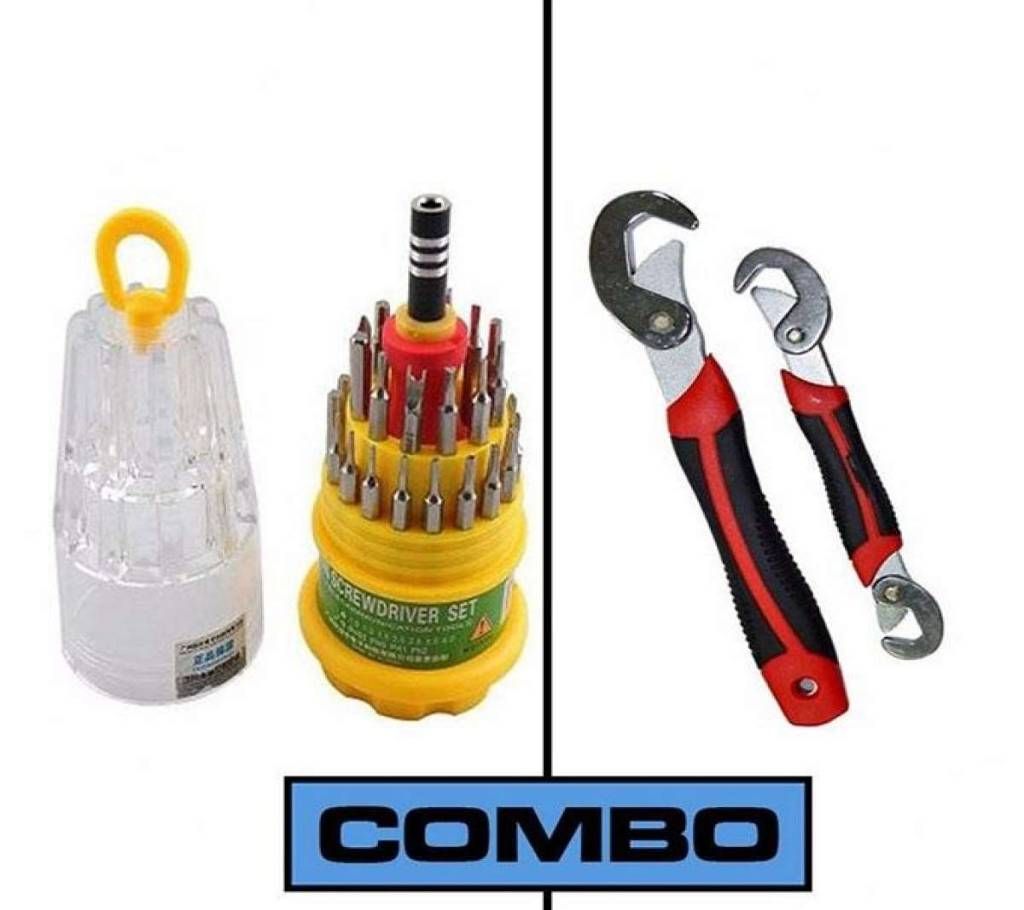 Combo Offer Snap 'N' Grip and 32 in 1 Professional Tools - Red and Yellow