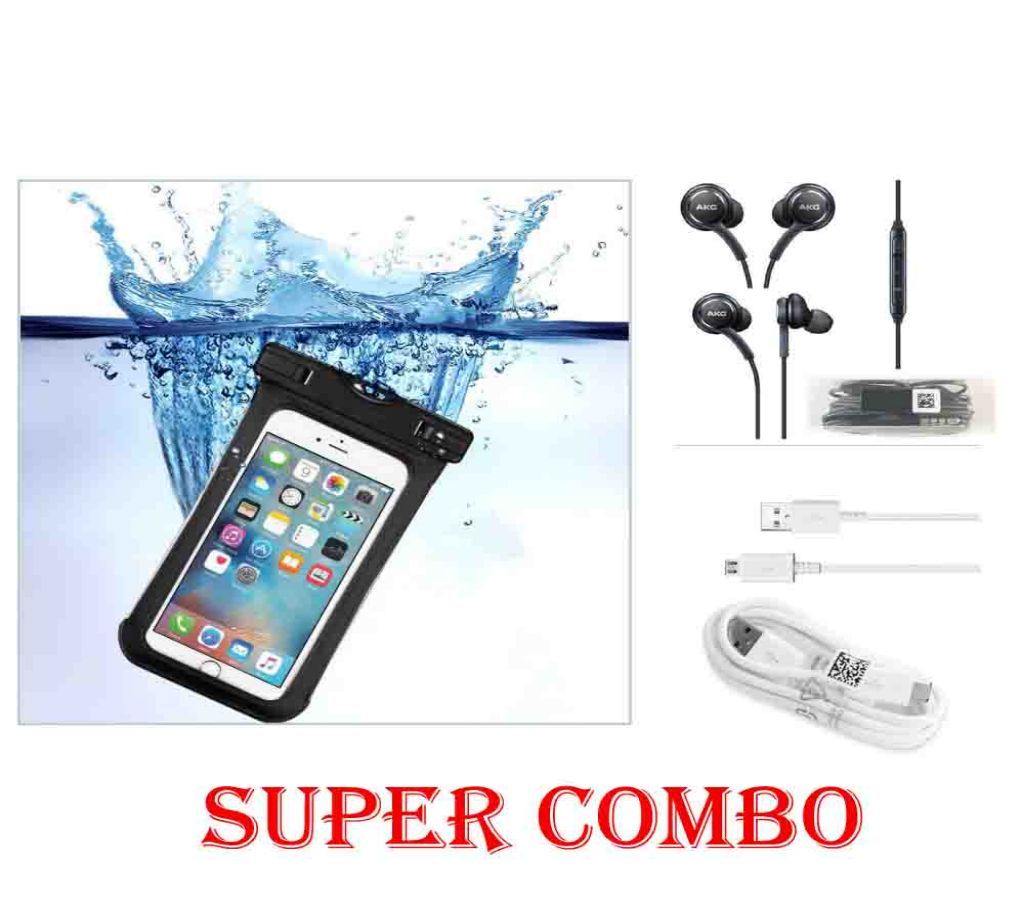 Water Proof Mobile bag , headphone, cabel supar combo offer