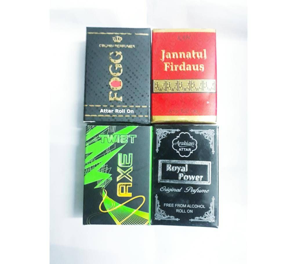 4pcs Combo roll on perfume(Attor) -3ml-BD