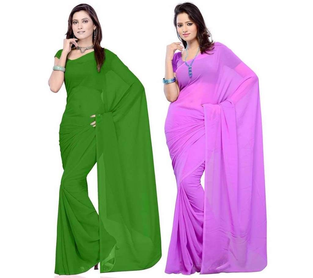Indian Soft Weightless Georgette Sharee Combo