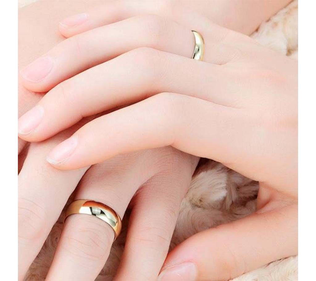 Pack of 2 Gold Plated Finger Ring for Couple