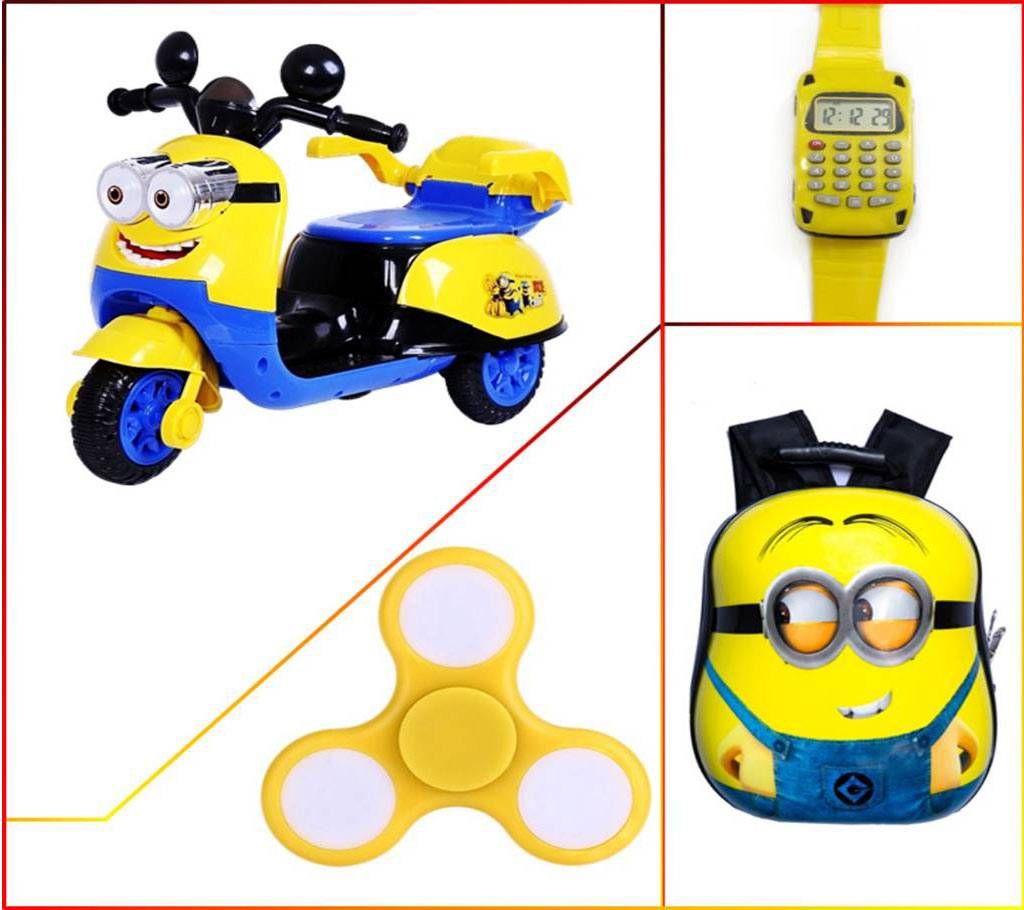 Combo of Electric Bike, Spinner, Bag, Cal. Watch