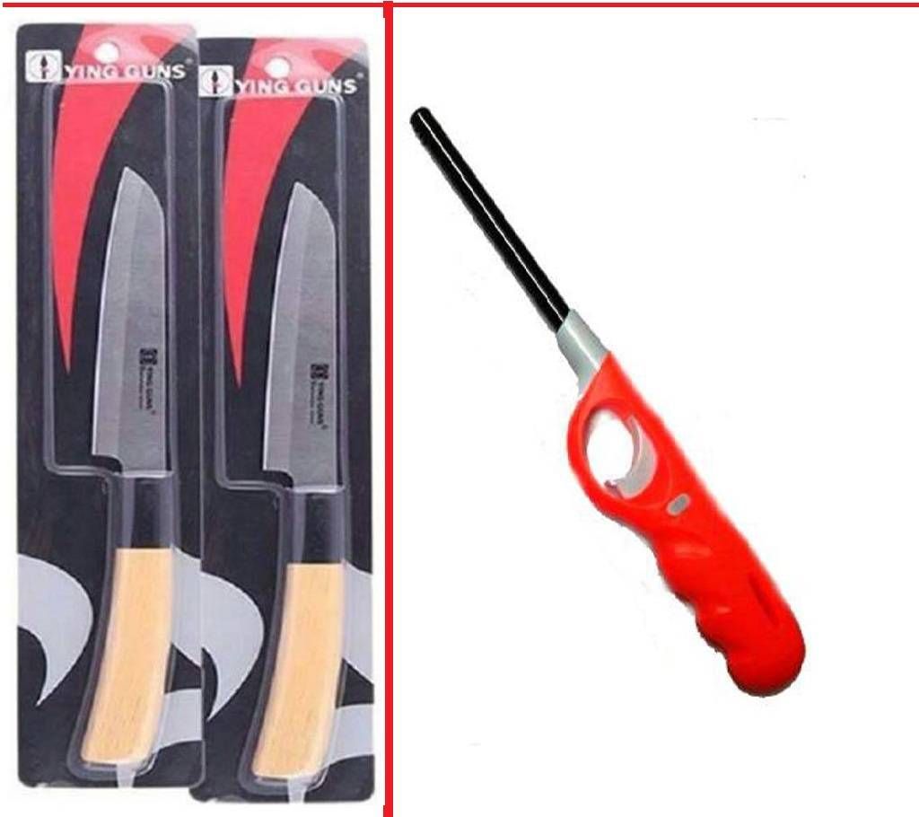 Combo Kitchen Knife + Kitchen Gas Lighter (1)