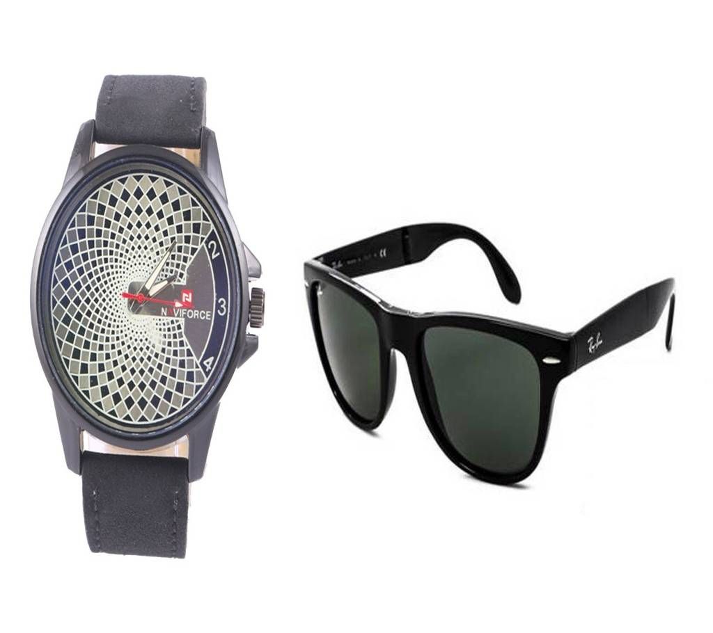 Man's Rest Watch+sunglass Combo 