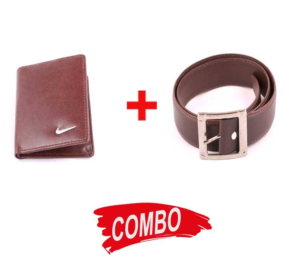 PU Leather Menz Wallet + Menz Formal Belt Combo 